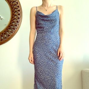 Nasty gal midi polka dot dress